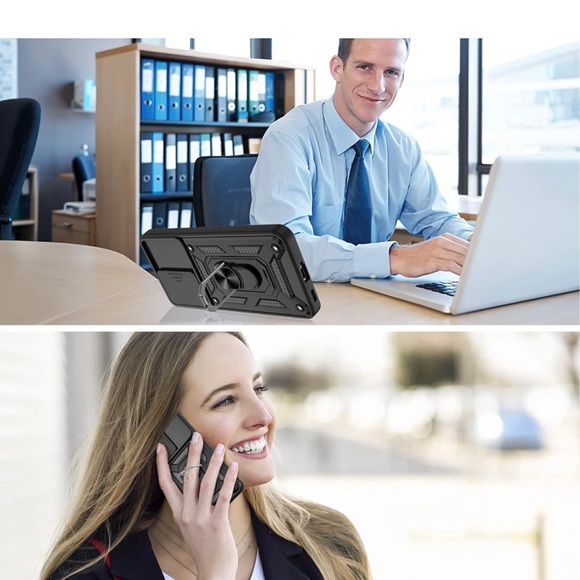 Slide Camera Lens Cover with Ring Kickstand
Hard for Galaxy S21 Plus - Picture 7 of 7